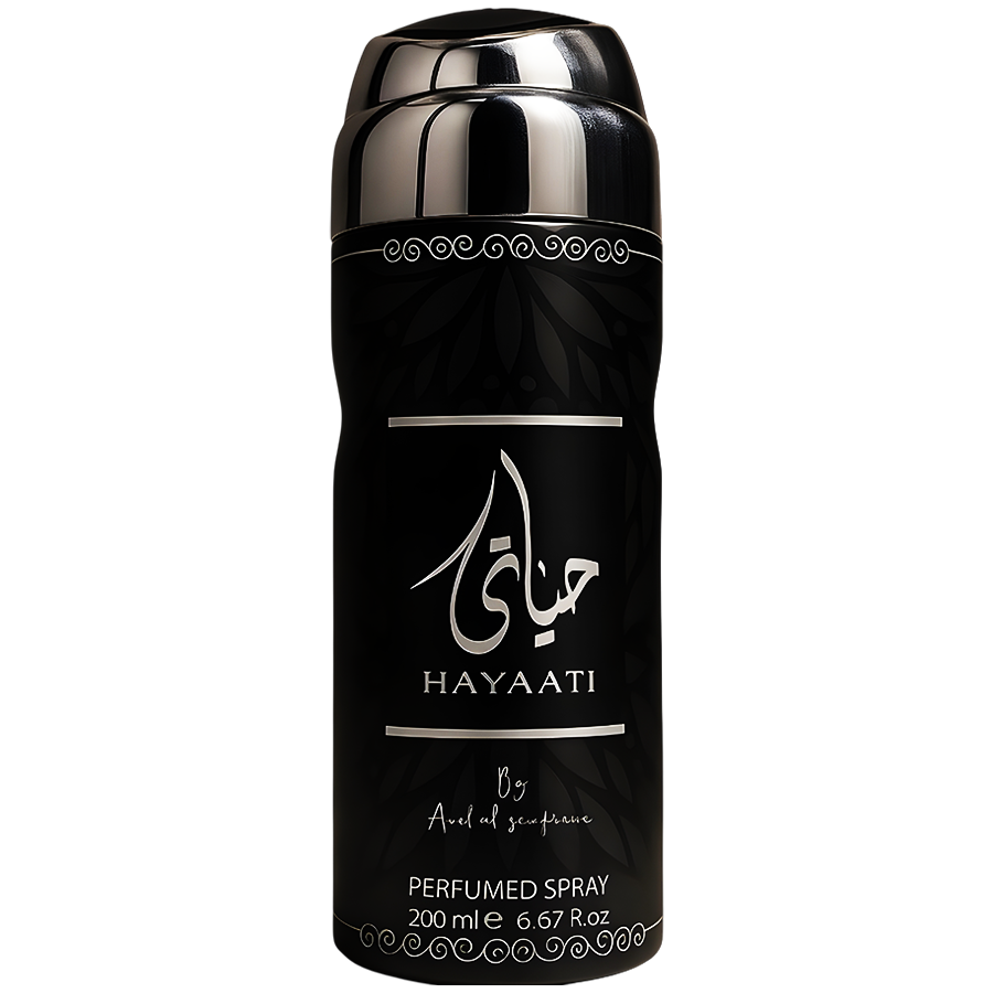 اسپری بدن حیاتی از برند ارض الزعفران (ARD AL ZAAFARAN HAYAATI Body Spray 200ml) اسپری حیاتی مشکی